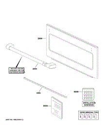 Door Parts parts for Ge Built-In Microwave CWB713P2N1S1 from AppliancePartsPros.com