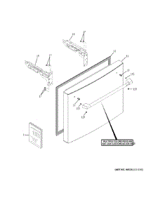 Freezer Door parts for Ge Bottom-Mount Refrigerator CWE19SP3NTD1 from AppliancePartsPros.com