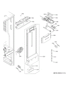 Fresh Food Section parts for Ge Bottom-Mount Refrigerator CWE19SP3NWD1 from AppliancePartsPros.com