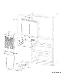 Refrigerator Section parts for Ge Bottom-Mount Refrigerator CXE22DM5PES5 from AppliancePartsPros.com