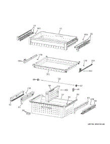Freezer Shelves parts for Ge Bottom-Mount Refrigerator CXE22DP3PED1 from AppliancePartsPros.com