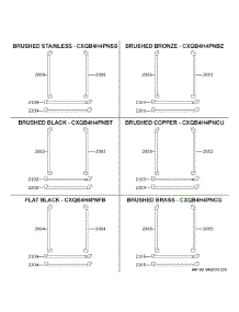 Cafe Customization parts for Ge Bottom-Mount Refrigerator CXE22DP4PEW2 from AppliancePartsPros.com