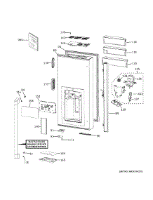 Dispenser Door parts for Ge Bottom-Mount Refrigerator CXE22DP4PEW2 from AppliancePartsPros.com