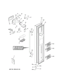 Freezer Door parts for Ge Side-By-Side Refrigerator CZS22MP2NBS1 from AppliancePartsPros.com