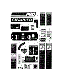 Decals parts for Snapper Rear-Engine Riding Mower CZT19480KWV from AppliancePartsPros.com
