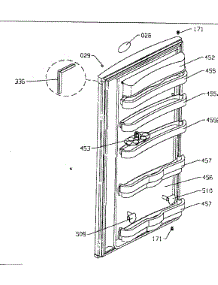 Door Assy parts for Danby Refrigerator D1002W from AppliancePartsPros.com