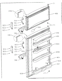 Door Assy parts for Danby Refrigerator D1012W from AppliancePartsPros.com