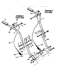 Handle Assembly parts for Noma Gas Snowblower D2450-010 from AppliancePartsPros.com