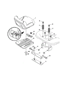 Seat parts for Dixon Front-Engine Lawn Tractor D25KH48 (96046002000) from AppliancePartsPros.com