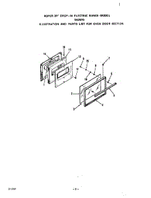 Oven Door parts for Roper Electric Range D5757*0 from AppliancePartsPros.com
