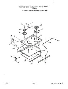 Main Top parts for Roper Electric Range D5757*0 from AppliancePartsPros.com