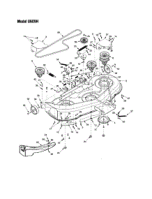 Deck / Gear / Brake parts for Troy-Bilt Front-Engine Lawn Tractor D609G from AppliancePartsPros.com
