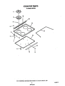 Cook Top parts for Roper Gas Range D6757*0 from AppliancePartsPros.com