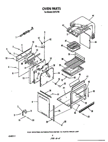 Oven parts for Roper Gas Range D6757*0 from AppliancePartsPros.com