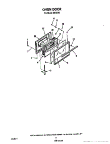 Oven Door parts for Roper Gas Range D6757*0 from AppliancePartsPros.com