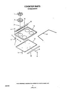 Cook Top parts for Roper Gas Range D6757*1 from AppliancePartsPros.com