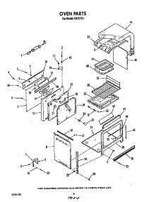Oven parts for Roper Gas Range D6757*1 from AppliancePartsPros.com