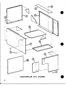 Counterflow Coil Housing (D6763624 / P6763624c) (D6763620 / P6763620c) (D6763616 / P6763616c) parts for Amana Central Air Conditioner D6763528/P6763528C from AppliancePartsPros.com