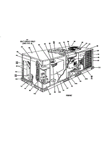 Front View Single Package Unit parts for York Room Air Conditioner D6CG036N07946A from AppliancePartsPros.com