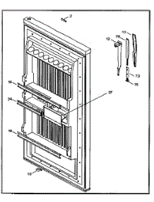 Door Parts parts for Danby Refrigerator D9600W from AppliancePartsPros.com