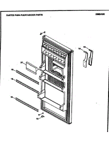 Door Parts parts for Danby Top-Mount Refrigerator D9604W from AppliancePartsPros.com