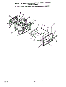 Oven Door parts for Roper Electric Range D9757*0 from AppliancePartsPros.com