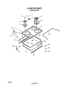 Cook Top parts for Roper Electric Range D9757*6 from AppliancePartsPros.com