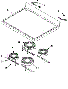 Main Top parts for Amana Electric Range DCF4205AC-PDCF4205AC1 from AppliancePartsPros.com