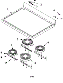 Main Top parts for Amana Electric Range DCF4205AW-PDCF4205 from AppliancePartsPros.com