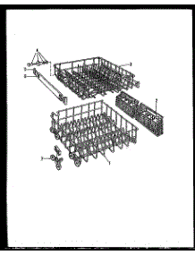 Upper / Lower Rack parts for Caloric Dishwasher DCP214-11OR from AppliancePartsPros.com