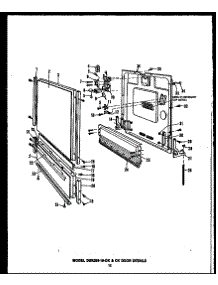 Door Details (Dur-203-19-Ok) (Dur-203-19-Ck) parts for Caloric Dishwasher DCR-225-1C-OK from AppliancePartsPros.com
