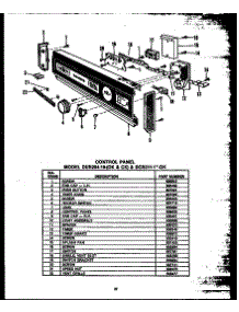Control Panel (Dur-204-19-Ok) (Dur-204-19-Ck) (Dcr-211-1D-Ok) (Dcr-211-1F-Ok) (Dcr-211-1N-Ok) (Dcr-211-1C-Ok) (Dcr-211-1V-Ok) parts for Caloric Dishwasher DCR-225-1N-OK from AppliancePartsPros.com