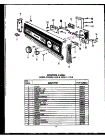 Control Panel (Dur204-19-Os) (Dcr211-1D-Os) (Dcr211-1F-Os) (Dcr211-1N-Os) (Dcr211-1C-Os) (Dcr211-1V-Os) parts for Caloric Dishwasher DCR211-1F-OS from AppliancePartsPros.com