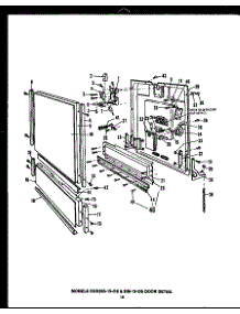 Door Detail (Dur205-19-Os) (Dur208-19-Os) parts for Caloric Dishwasher DCR225-1F-OS from AppliancePartsPros.com