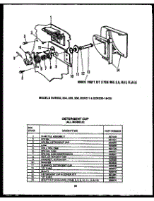 Detergent Cup (Dur203-19-Os) (Dur204-19-Os) (Dur205-19-Os) (Dur208-19-Os) (Dcr211-1D-Os) (Dcr211-1F-Os) (Dcr211-1N-Os) (Dcr211-1C-Os) (Dcr211-1V-Os) (Dcr225-19-Os) parts for Caloric Dishwasher DCR225-1N-OS from AppliancePartsPros.com
