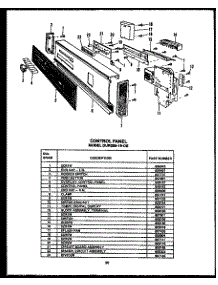 Control Panel (Dur208-19-Os) parts for Caloric Dishwasher DCR225-1V-OS from AppliancePartsPros.com