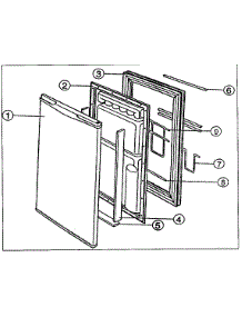 Door Parts parts for Danby Compact Refrigerator DCR32W from AppliancePartsPros.com