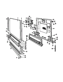 Door Details (Dcr-211-1A-Om) (Dcr-211-1C-Om) (Dcr-211-1H-Om) (Dcr-211-1L-Om) (Dcr-211-1W-Om) (Dcr-225-1A-Om) (Dcr-225-1C-Om) (Dcr-225-1H-Om) (Dcr-225-1L-Om) (Dcr-225-1W-Om) (Dcs-211-1A) (Dcs-211-1C) (Dcs-211-1H) (Dcs-211-1L) (Dcs-211-1W) (Dcs-215-1A) (Dcs parts for Caloric Dishwasher DCS-211-1W from AppliancePartsPros.com
