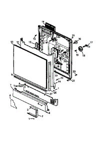 Door / Trim Parts parts for Caloric Dishwasher DCS550L/P1194802W from AppliancePartsPros.com