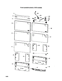 Front Panels / Controls - Dcs Models parts for Dcs Dishwasher DD124 from AppliancePartsPros.com