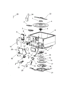 Tubs And Conponents parts for Dcs Dishwasher DD124 from AppliancePartsPros.com