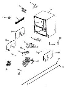 Cabinet Assy parts for Dcs Dishwasher DD224P5-88479A from AppliancePartsPros.com