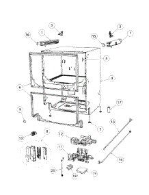 Cabinet parts for  Dishwasher DD24DAW8-99656-A from AppliancePartsPros.com
