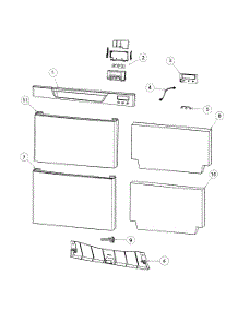 Front Assy parts for  Dishwasher DD24DCB6-88531A from AppliancePartsPros.com
