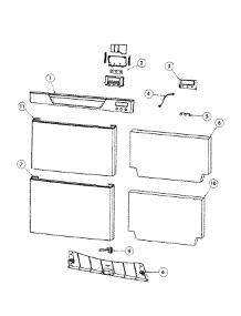 Front Panel parts for  Dishwasher DD24DCB6V2-88609-A from AppliancePartsPros.com