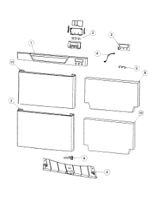 Front Assy parts for  Dishwasher DD24DCHTX6-88528A from AppliancePartsPros.com