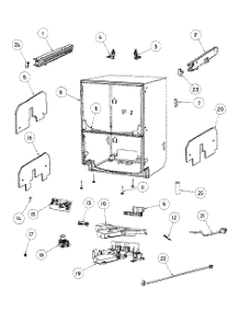 Cabinet Assy parts for  Dishwasher DD24DCHTX6-88528A from AppliancePartsPros.com