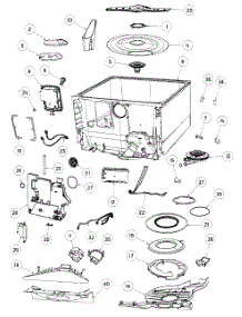 Tubs Assy parts for  Dishwasher DD24DCHTX6-88528A from AppliancePartsPros.com