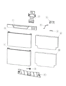 Front Panel parts for  Dishwasher DD24DCHTX6V2-88606-A from AppliancePartsPros.com