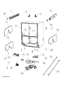 Cabinet parts for  Dishwasher DD24DCHTX6V2-88606-A from AppliancePartsPros.com